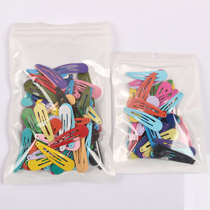 BB Clip 5CM Kids Guangzhou Quality Spray Paint Colorful Teardrop Clip Colorful Side Clip Set Oil Drop Hair Clip Set