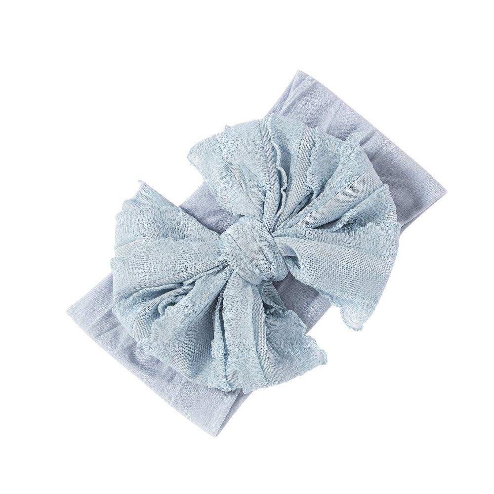 Kids Nylon Hair Band Bow Lace