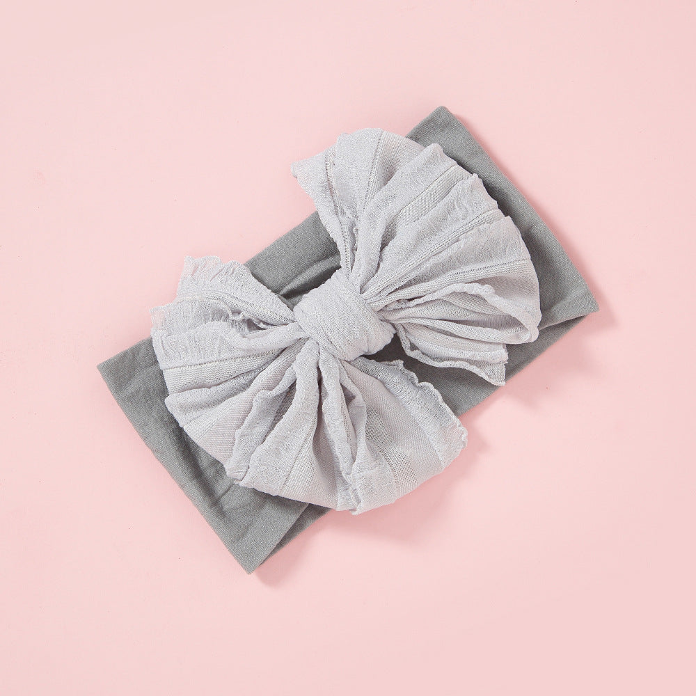 Kids Nylon Hair Band Bow Lace