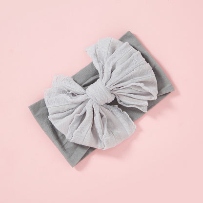 Kids Nylon Hair Band Bow Lace