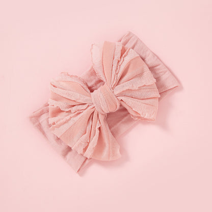 Kids Nylon Hair Band Bow Lace