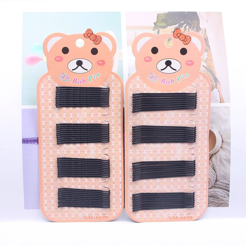 Cute Barrette Flyaway Hair Bangs Black Kids Hair Clip