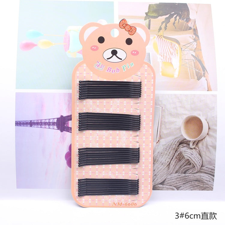 Cute Barrette Flyaway Hair Bangs Black Kids Hair Clip