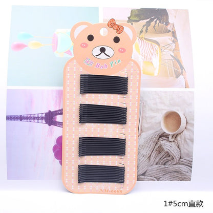 Cute Barrette Flyaway Hair Bangs Black Kids Hair Clip