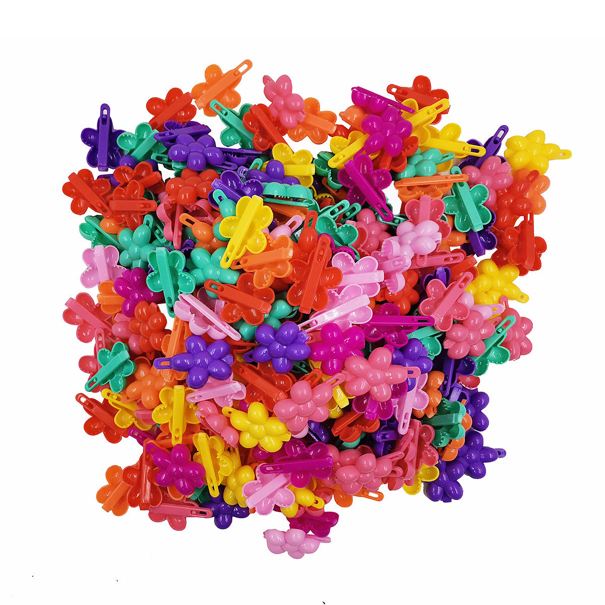 A280 Colorful Plastic Hair Clip Kids Bow Heart Cartoon Side Clip Hair Accessory