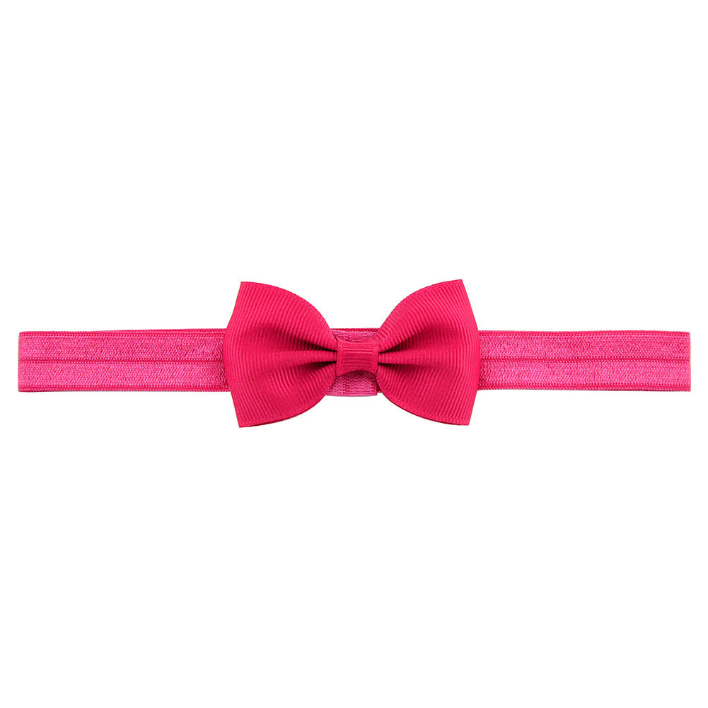 644 Kids Bow Hair Band Small Bow Elastic Headband
