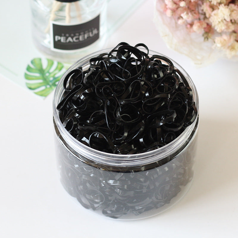 Girl Hair Accessory 1000 Hair Tie Elastic Band Transparent Kids Elastic Band Set