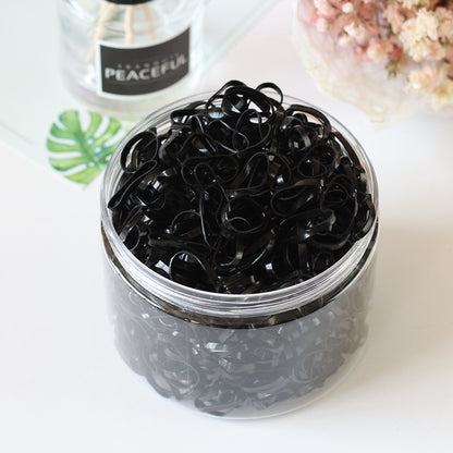 Girl Hair Accessory 1000 Hair Tie Elastic Band Transparent Kids Elastic Band Set