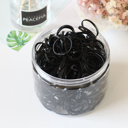 Girl Hair Accessory 1000 Hair Tie Elastic Band Transparent Kids Elastic Band Set