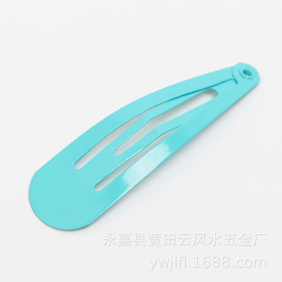 BB Clip 5CM Kids Guangzhou Quality Spray Paint Colorful Teardrop Clip Colorful Side Clip Set Oil Drop Hair Clip Set