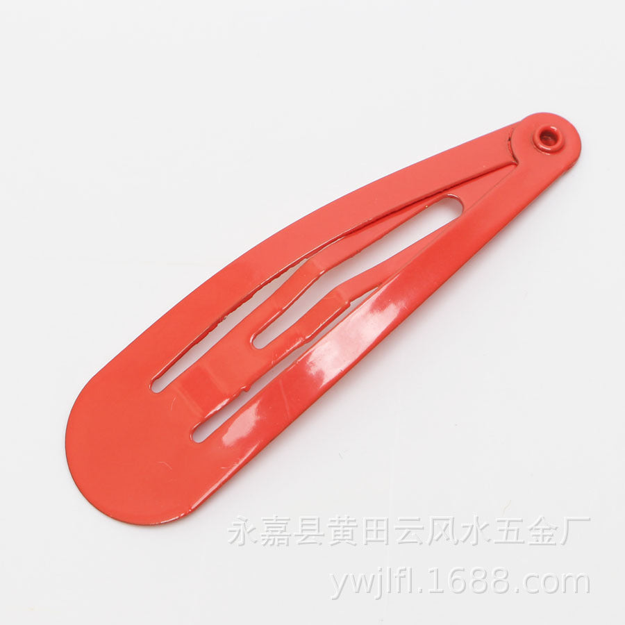 BB Clip 5CM Kids Guangzhou Quality Spray Paint Colorful Teardrop Clip Colorful Side Clip Set Oil Drop Hair Clip Set