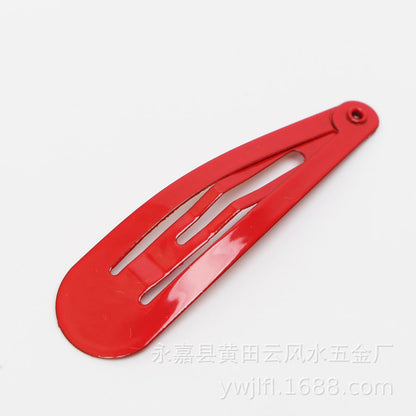 BB Clip 5CM Kids Guangzhou Quality Spray Paint Colorful Teardrop Clip Colorful Side Clip Set Oil Drop Hair Clip Set