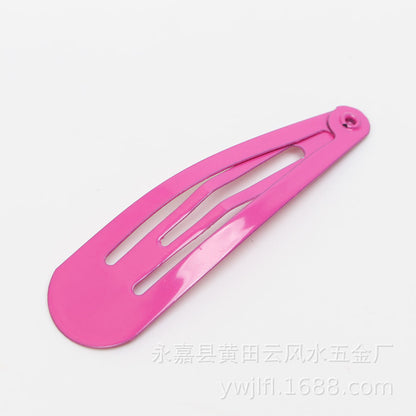 BB Clip 5CM Kids Guangzhou Quality Spray Paint Colorful Teardrop Clip Colorful Side Clip Set Oil Drop Hair Clip Set