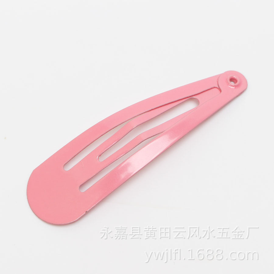 BB Clip 5CM Kids Guangzhou Quality Spray Paint Colorful Teardrop Clip Colorful Side Clip Set Oil Drop Hair Clip Set