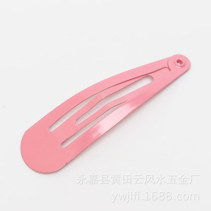 BB Clip 5CM Kids Guangzhou Quality Spray Paint Colorful Teardrop Clip Colorful Side Clip Set Oil Drop Hair Clip Set