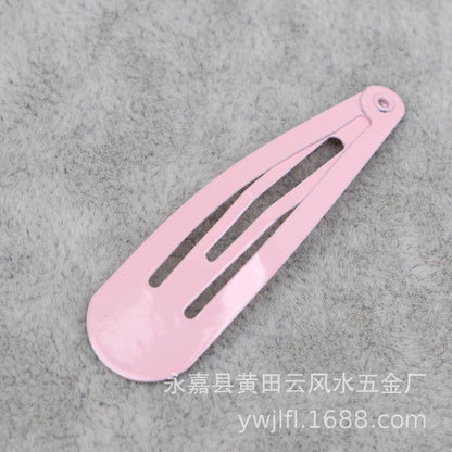 BB Clip 5CM Kids Guangzhou Quality Spray Paint Colorful Teardrop Clip Colorful Side Clip Set Oil Drop Hair Clip Set