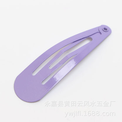 BB Clip 5CM Kids Guangzhou Quality Spray Paint Colorful Teardrop Clip Colorful Side Clip Set Oil Drop Hair Clip Set