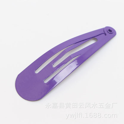 BB Clip 5CM Kids Guangzhou Quality Spray Paint Colorful Teardrop Clip Colorful Side Clip Set Oil Drop Hair Clip Set