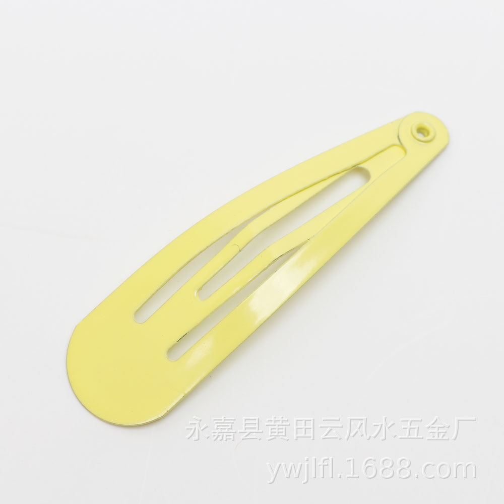 BB Clip 5CM Kids Guangzhou Quality Spray Paint Colorful Teardrop Clip Colorful Side Clip Set Oil Drop Hair Clip Set