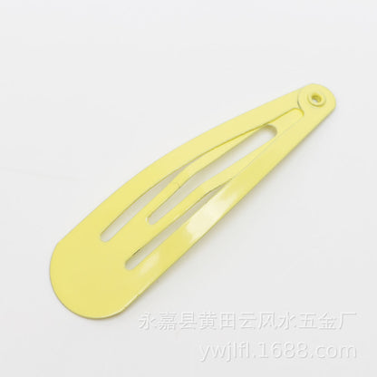 BB Clip 5CM Kids Guangzhou Quality Spray Paint Colorful Teardrop Clip Colorful Side Clip Set Oil Drop Hair Clip Set