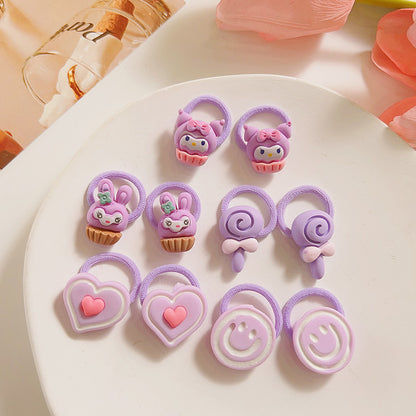 Small Kids Elastic Band High Elasticity Hair Tie Cartoon Hair Tie