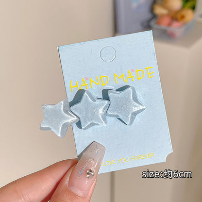 Bangs Clip Kids Flyaway Hair Head Accessory Cute Star