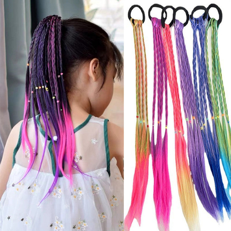 Head Accessory Kids Hair Accessory Colorful Braiding Hair Tie