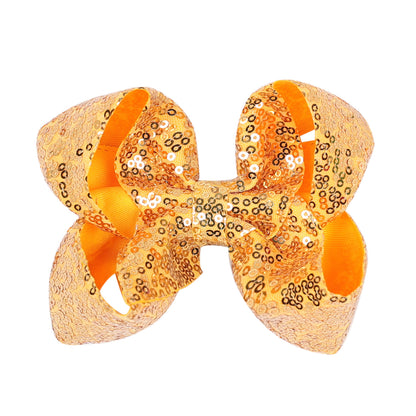 Kids 5 Glitter Bow Hair Clip Girl Hairpin