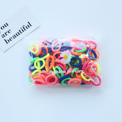 Small Kids Colorful Hair Tie Gentle on Hair Headband Seamless Towel Ring 100