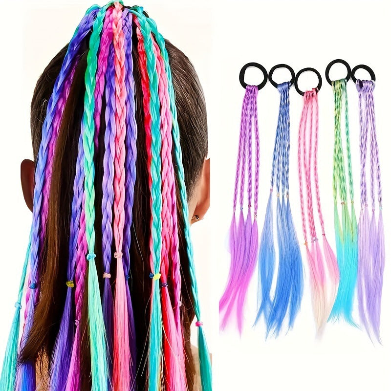 6 Kids Girl Hair Accessory Set Colorful Hair Band Elastic Band