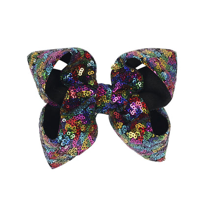 Kids 5 Glitter Bow Hair Clip Girl Hairpin