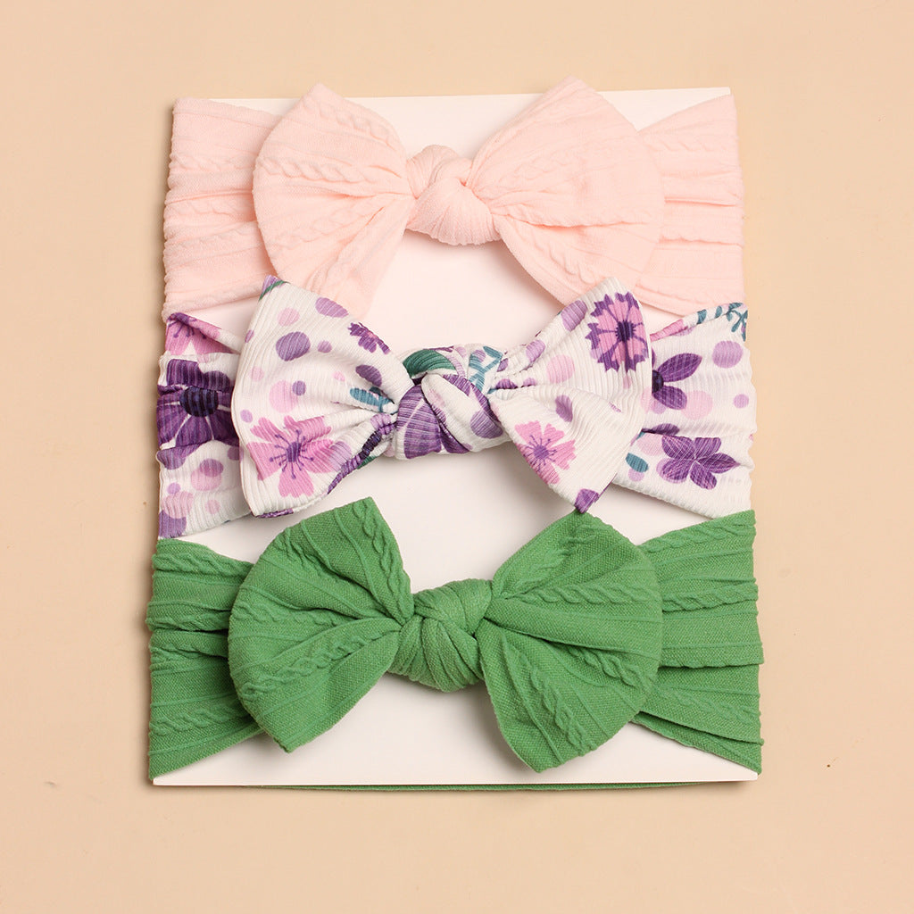 3pcs Kids Cute Bow Hair Band Baby Hair Band