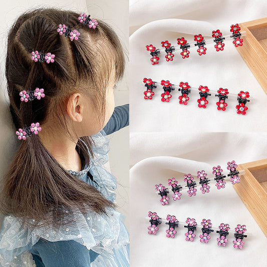 Kids Mini Hair Clip Flyaway Hair Crystal Head Accessory Cute Hairpin Hair Clip