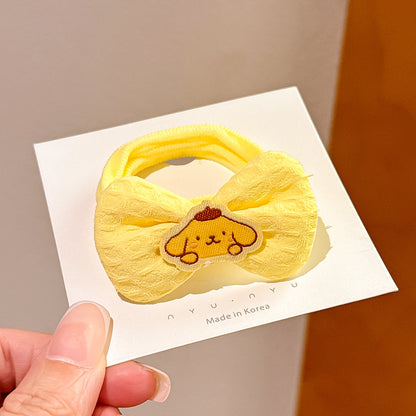 Cute Cartoon Kids Hair Tie Bow Headband Gentle on Hair Elastic Band Hair Accessory