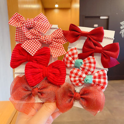 Kids Head Accessory Flower Hair Clip Cute Bow Set Gentle on Hair Girl Headband