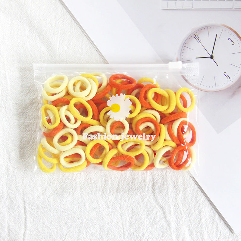 Small Kids Colorful Hair Tie Gentle on Hair Headband Seamless Towel Ring 100