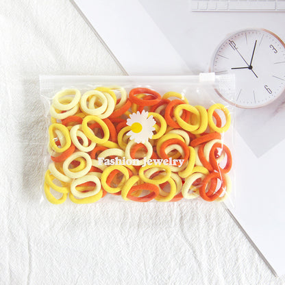 Small Kids Colorful Hair Tie Gentle on Hair Headband Seamless Towel Ring 100