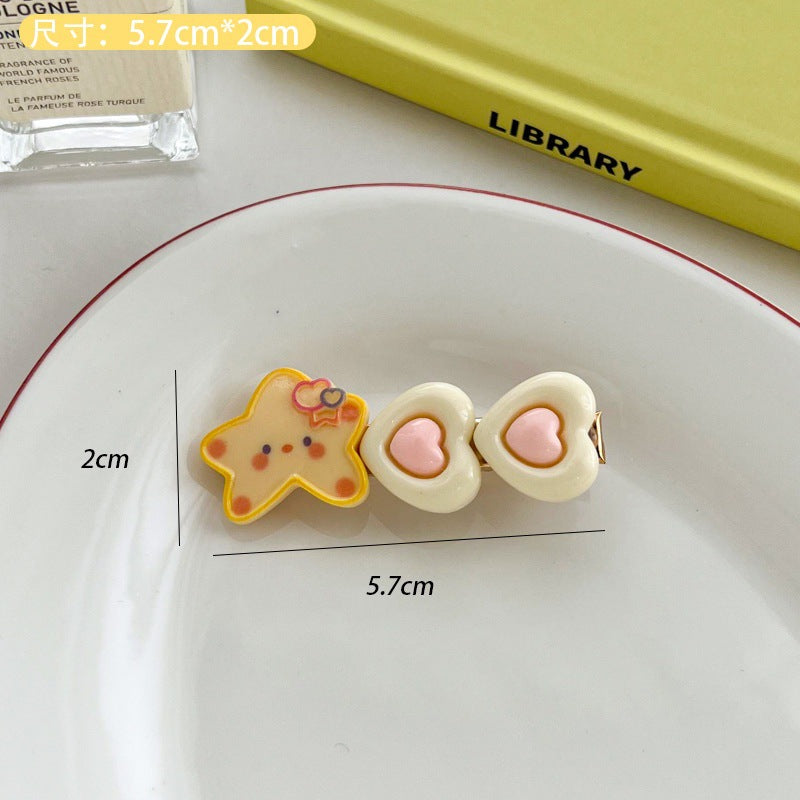 Bangs Clip Kids Flyaway Hair Head Accessory Cute Star