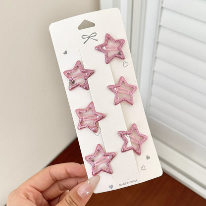 Bangs Clip Kids Flyaway Hair Head Accessory Cute Star
