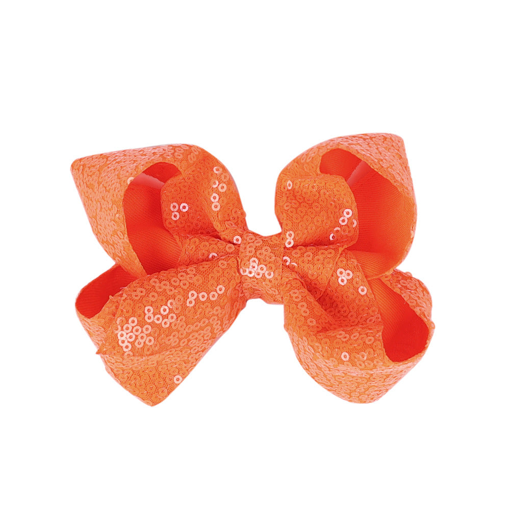 Kids 5 Glitter Bow Hair Clip Girl Hairpin