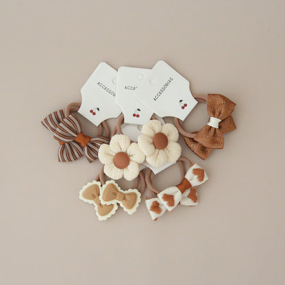 A158 Kids Head Accessory Bow Elastic Band Set 1