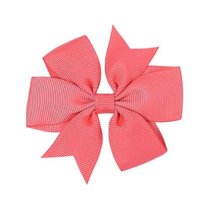 Handmade V Bow Hair Clip Hair Accessory Kids Head Accessory 564