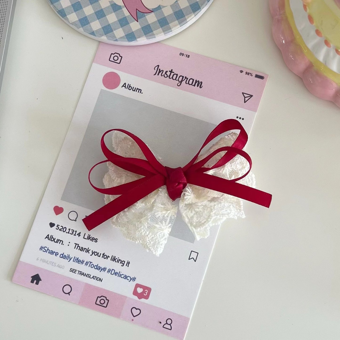 Lace Bow Kids Head Accessory Girl Hair Clip Handmade Head Accessory Hairpin