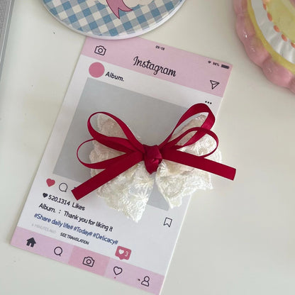 Lace Bow Kids Head Accessory Girl Hair Clip Handmade Head Accessory Hairpin