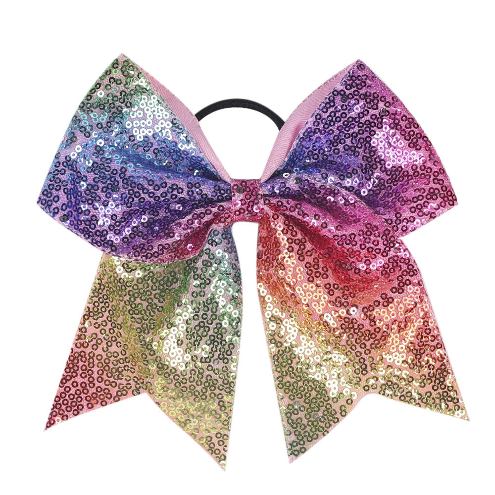 INS Kids Glitter Bow Elastic Band Girl Headband