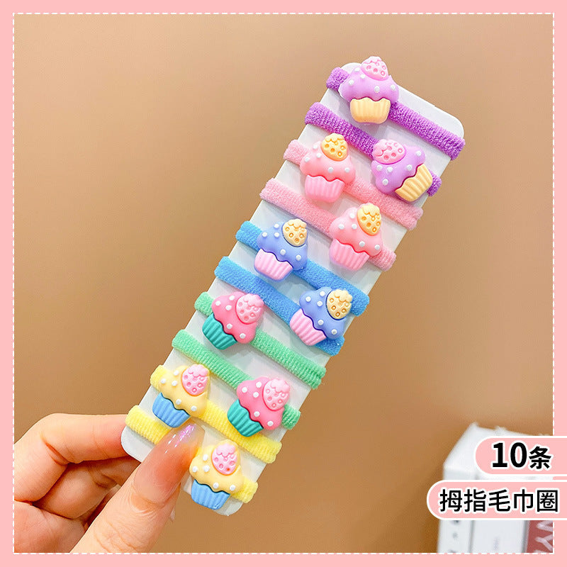 Small Kids Elastic Band High Elasticity Hair Tie Cartoon Hair Tie