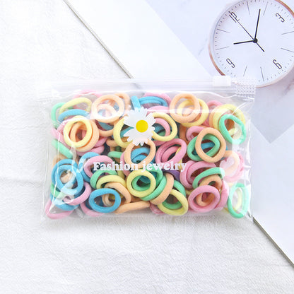 Small Kids Colorful Hair Tie Gentle on Hair Headband Seamless Towel Ring 100