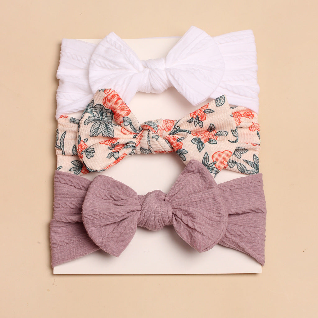 3pcs Kids Cute Bow Hair Band Baby Hair Band