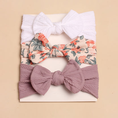 3pcs Kids Cute Bow Hair Band Baby Hair Band
