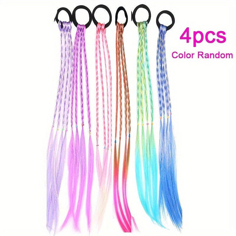 6 Kids Girl Hair Accessory Set Colorful Hair Band Elastic Band